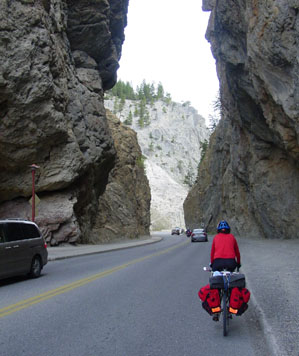 Cycling through Sinclair Canyon