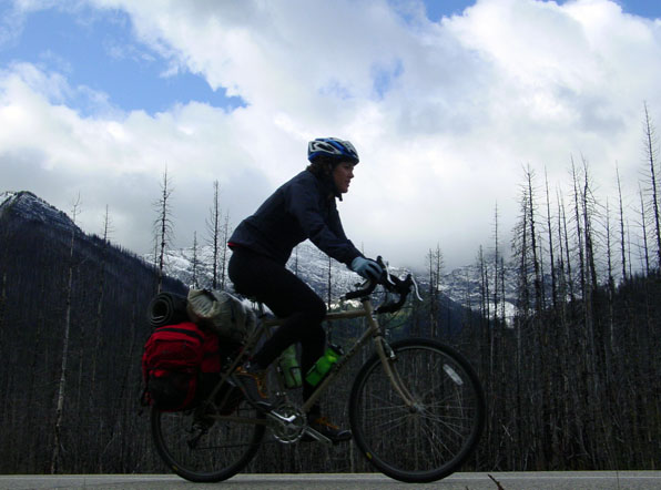 Cycling through Kootenay National Park