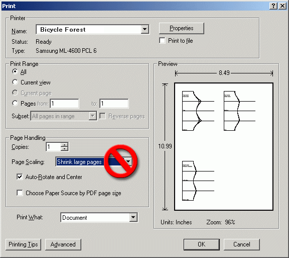 Print dialog box Print dialog box