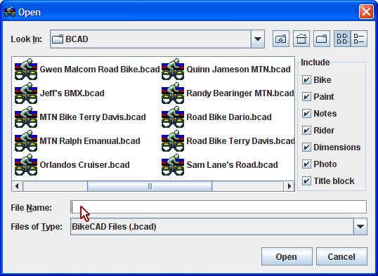 File Open Dialog Box