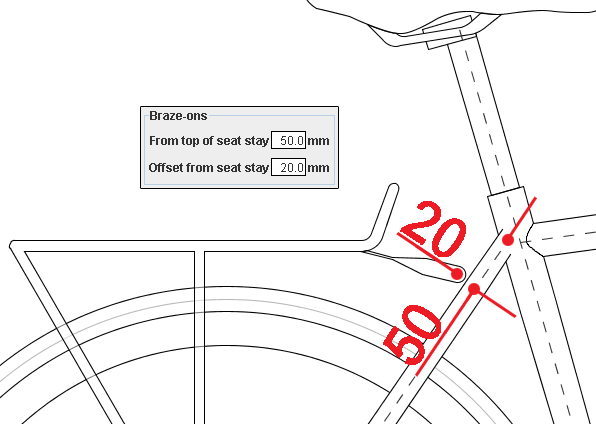 Locating rack braze-ons