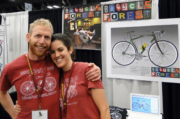 Brent and Natalie manning the Bicycle Forest booth