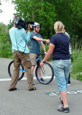 Gadget Show Film Shoot with the Bicycle Forest