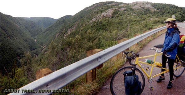 A Bicycle Forest tandem on the Cabot 
Trail, Cape Breton Island, Nova Scotia