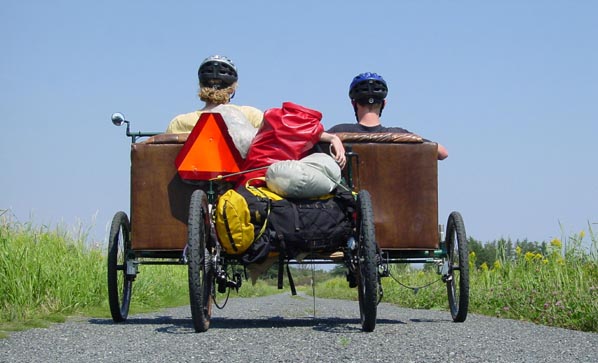 Back view of couchbike