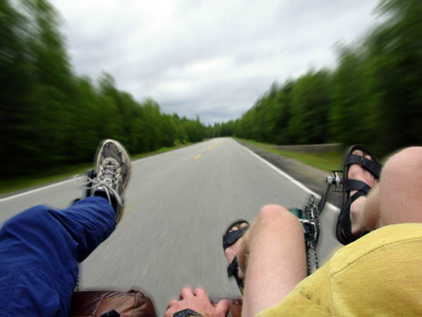 Brent and Eivind entering Kouchibouguac