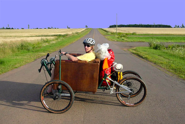Couchbike crossing road Couchbike crossing road