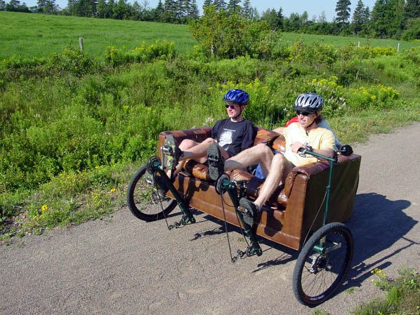 Cruising on the couchbike