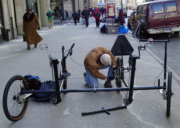 Couchbike assembly in NYC