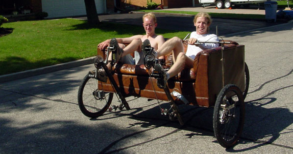 Eivind and Brent on Couchbike