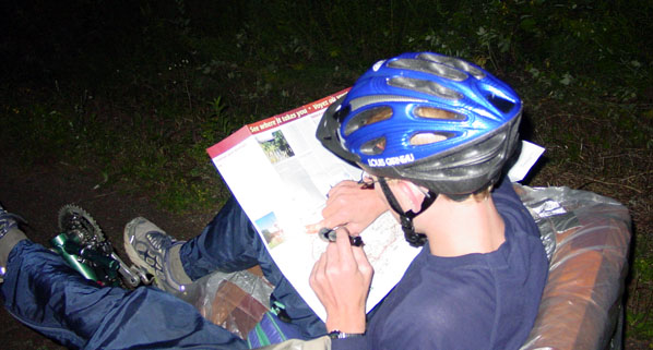 Night time navigation on the Couchbike