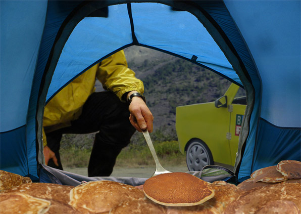 Pancake storage tent