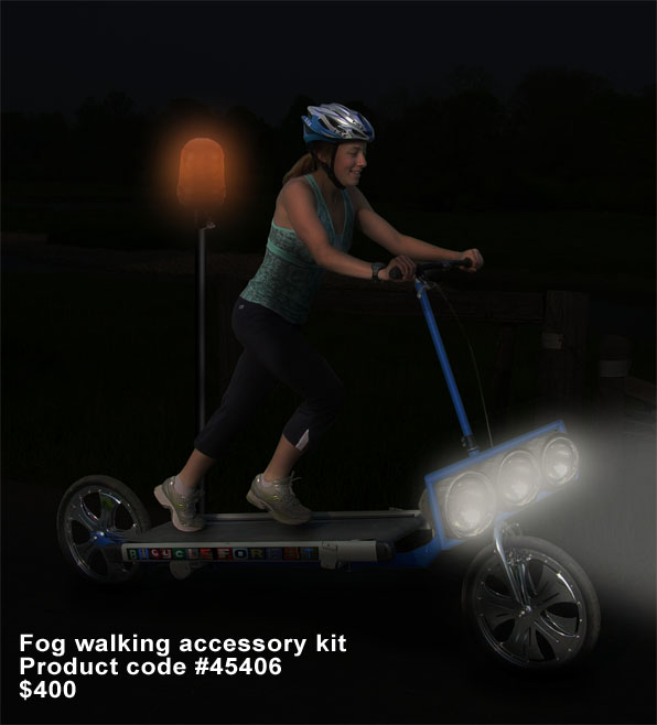 Treadmill Bike with Fog Walking Accessory Kit