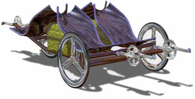 Four seat trike 3D rendering