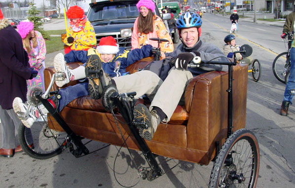 Couchbike in Santa Claus Parade