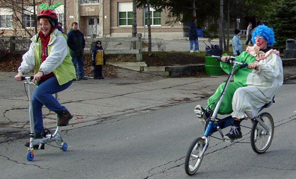 Bikes in Santa Claus Parade