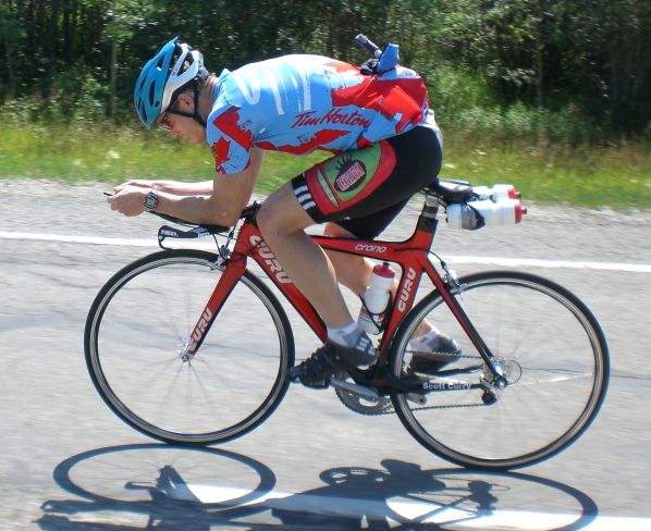 Scott riding in Kananaskis