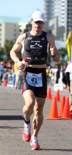 Scott running at Ironman Florida