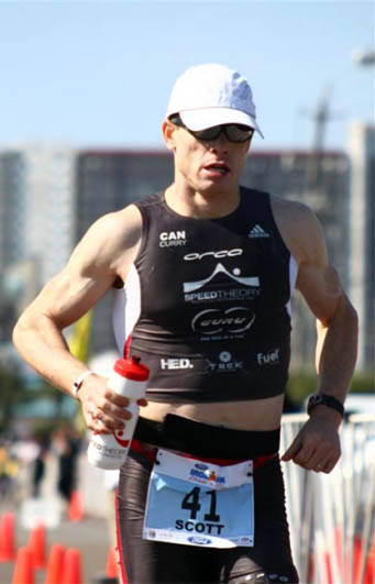 Scott running at Ironman Florida
