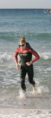 Scott exits the water at IMFL