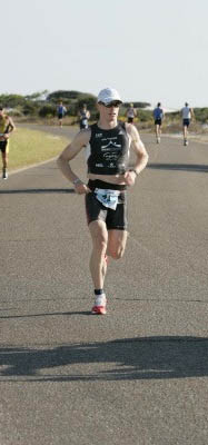 Scott running at Ironman Florida