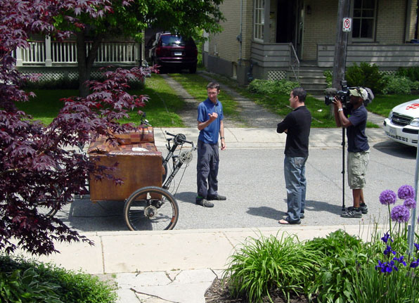 Boaz and the Couchbike on CBC news