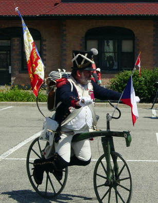 Soldier on a velocipede